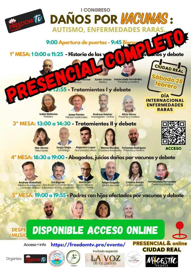 Daños por Vacunas: Autismo y Enfermedades Raras - Congreso